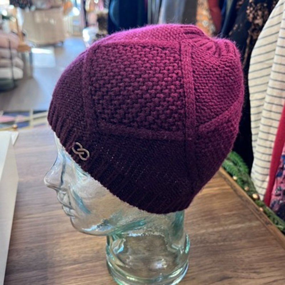 Calia By Crrie Underwood Purple Stretch Thermal Knit Logo  Beanie Hats One Size